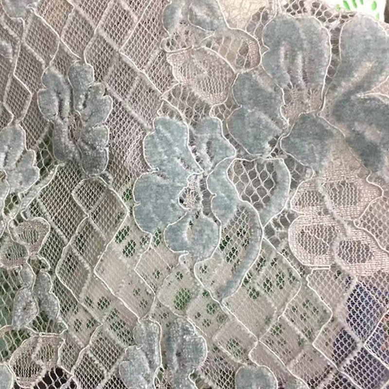 Dress Lace Trim Polyester Brushed Lace Fabric for Women's Wear Wholesa 11